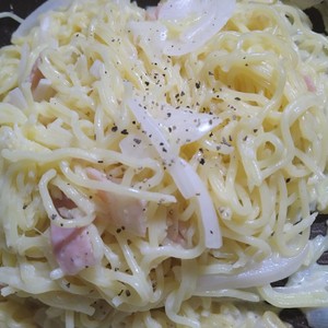 塩焼きそばでカルボナーラ レシピ 作り方 By 小悪魔ショコラ クックパッド 簡単おいしいみんなのレシピが357万品