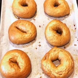 抹茶クリームチーズ入りベーグルのレシピ