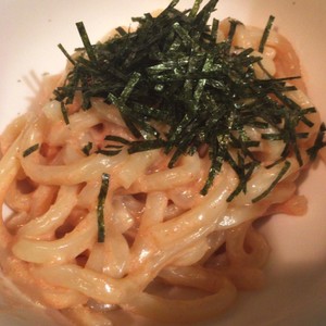 うま パスタソースでクリームたらこうどん レシピ 作り方 By こちゃ クックパッド 簡単おいしいみんなのレシピが359万品