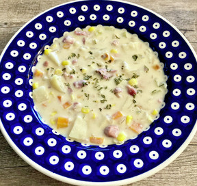 ハムとコーンのチャウダーのレシピ