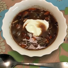ベジタリアン黒豆スープのレシピ