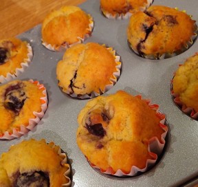 バナナとブルーベリーのマフィン レシピ