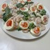 簡単▶海老とブロッコリーとゆで卵のサラダ