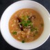 レンズ豆と干しきのこの味噌スープ
