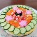 簡単♡ツナそぼろdeひな祭りのケーキ寿司