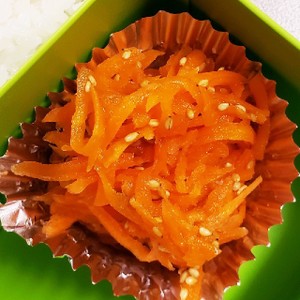 レンジで1分半 人参のきんぴら お弁当 レシピ 作り方 By ゆんやともも クックパッド 簡単おいしいみんなのレシピが366万品