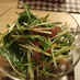 水菜とカリカリベ～コン☆きのこサラダ