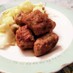簡単節約☆豚ひき肉のサイコロステーキ。