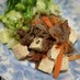 牛肉白菜焼き豆腐白葱で！すき焼き風肉豆腐