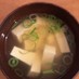 簡単！めんつゆで♡しらすと豆腐の汁物