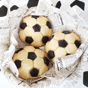 メロンパンdeコッタ サッカーボールw杯 レシピ 作り方 By Ellyーhana クックパッド 簡単おいしいみんなのレシピが373万品