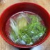 ミョウガとセロリの葉の薬味コンソメスープ