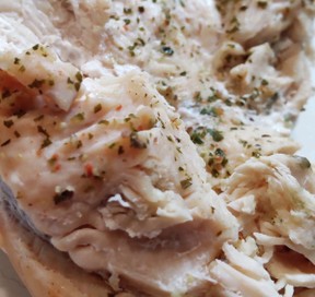 圧力鍋の細切りチキンタコスミートのレシピ