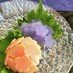 ポテサラで紫陽花　キャラデコおかず
