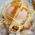 半熟卵のソースマヨかけご飯