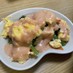 副菜・玉子と小松菜カレーオーロラソース