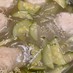 ズッキーニと鶏団子の中華春雨スープ