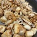 鶏ひき肉と里芋と蓮根の甘醤油炒め