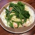 鮭と水菜のクリームパスタ