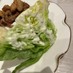 ナイフで食べるパリパリ、レタスサラダ