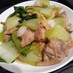 鶏胸肉とチンゲン菜と油揚げの中華風炒め
