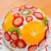 フルーツドームレアチーズのズコットケーキ