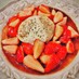 ブッラータと苺のマリネバルサミコソース