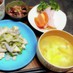 人参と卵で【ダシダ】スープ