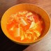 簡単☆トマト缶でかき卵の酸辣トマトスープ