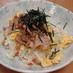 豚バラとふわとろ卵のチラシ寿司