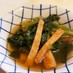 小松菜とすり身天ぷらの煮浸し