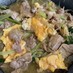 【楽めし】豚と小松菜とたまごの炒め