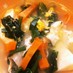 時短☆野菜たっぷり☆食べるニラ玉スープ
