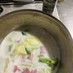 白菜とベーコンのミルクコンソメスープ