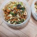 鶏そぼろ入り♫舞茸と小松菜の炒り豆腐