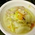 白菜とひき肉の生姜スープ