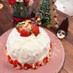 初心者向け♡苺のクリスマスドームケーキ