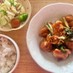 鶏むね肉と小松菜のスタミナ炒め