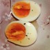 ゆで卵にメープルシロップ