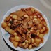 給食の「ポークビーンズ」♡豆のトマト煮