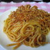 挽肉とトマトのスパゲティ