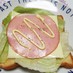 サンドイッチ風♡ハムチーズレタストースト