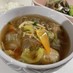 白菜＆プリッツル鶏ひき肉団子の春雨スープ