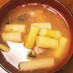 信州の郷土料理根曲がり竹と鯖缶の味噌汁♡