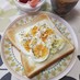 朝食に(*^^*)ゆで卵チーズトースト♪
