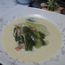 チンゲンサイの豆乳スープ