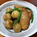 里芋と鶏手羽中の☆炒め煮