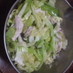 キャベツ大葉と蒸し（茹で）鶏の簡単サラダ