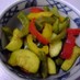 ズッキーニとパプリカの野菜炒め：サブジ