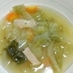 白菜＆玉葱＆ハム＆バジルのコンソメスープ